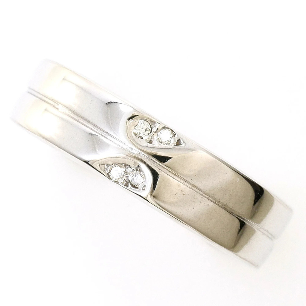 VINTAGE 14k Silver Diamond Ring